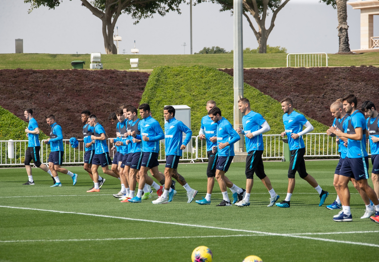 «Газпром»-тренировочные сборы в Катаре: 16 января, утренняя тренировка