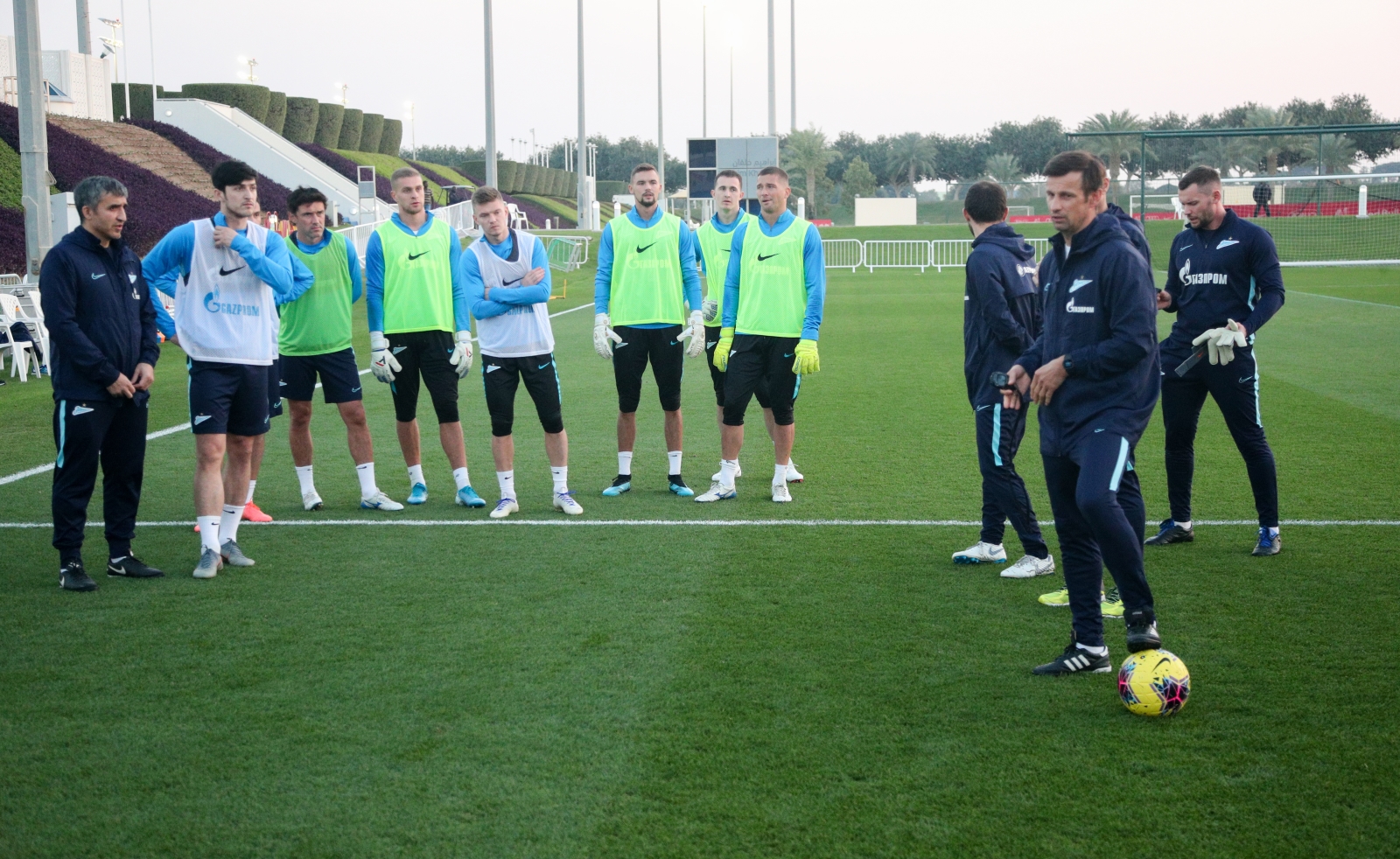 «Газпром»-тренировочные сборы в Катаре: 16 января, вечерняя тренировка