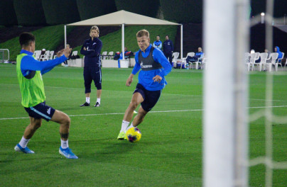 «Газпром»-тренировочные сборы в Катаре: 16 января, вечерняя тренировка