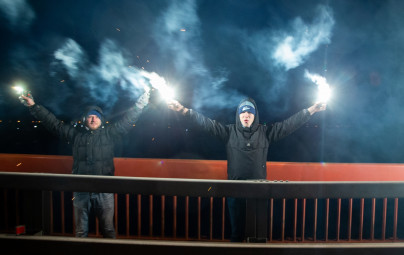 Акция болельщиков в честь 77-летия прорыва блокады Ленинграда