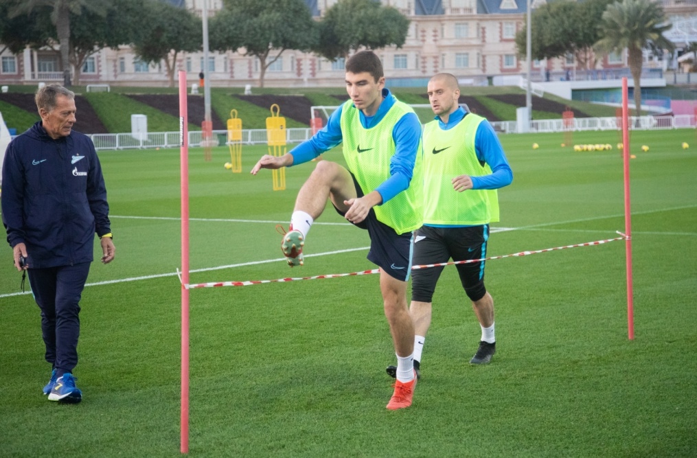 «Газпром»-тренировочные сборы в Катаре: 18 января, вечерняя тренировка