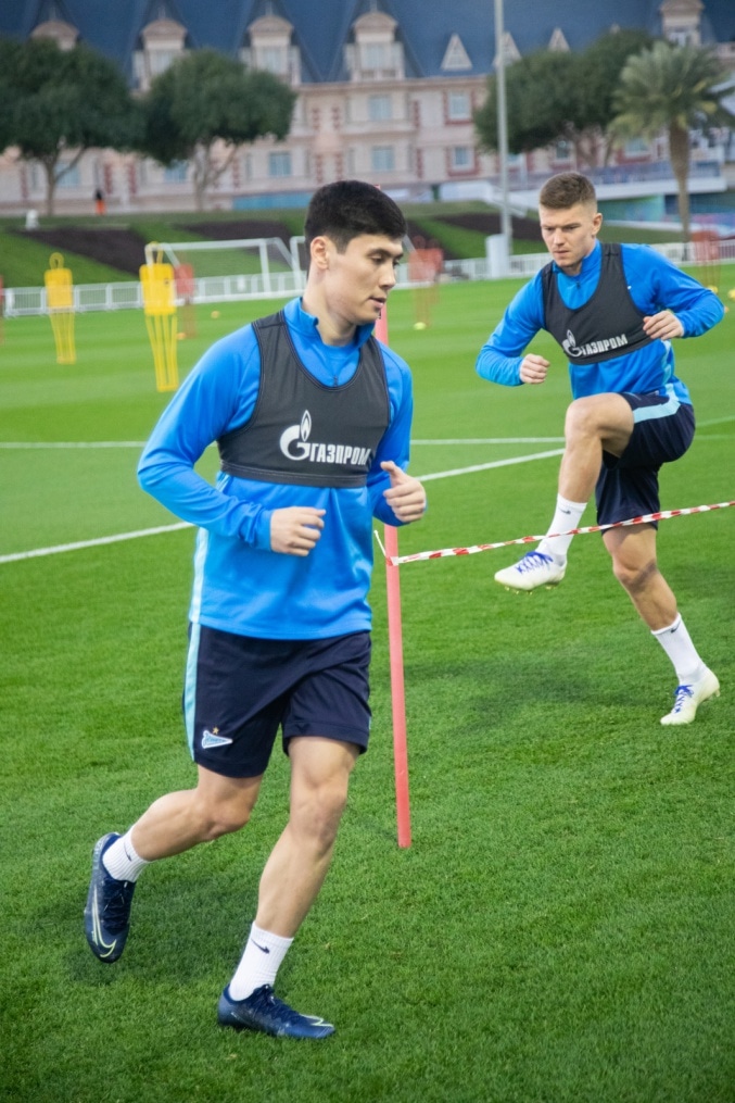 «Газпром»-тренировочные сборы в Катаре: 18 января, вечерняя тренировка