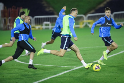 «Газпром»-тренировочные сборы в Катаре: 18 января, вечерняя тренировка