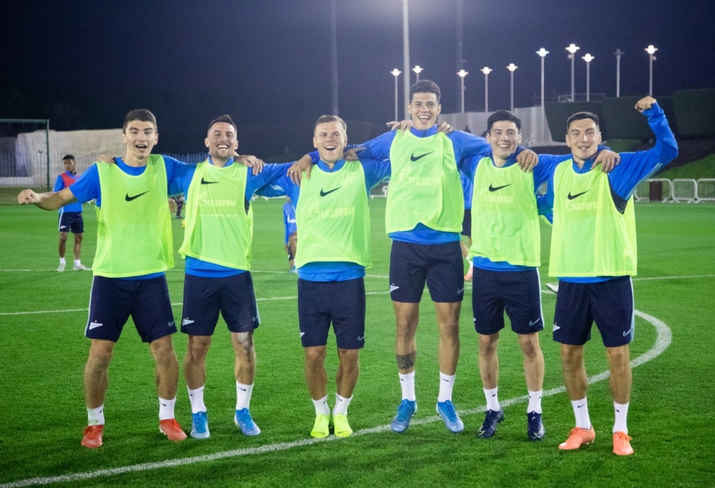 «Газпром»-тренировочные сборы в Катаре: 18 января, вечерняя тренировка