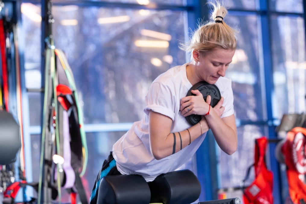 Тренировка женской футбольной команды «Зенит» в Удельном парке