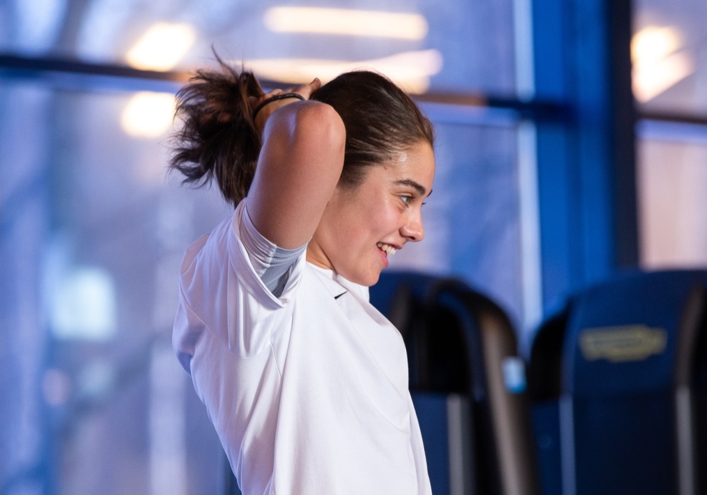 Тренировка женской футбольной команды «Зенит» в Удельном парке