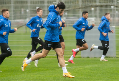 Тренировка «Зенита» перед матчем с «Уфой»