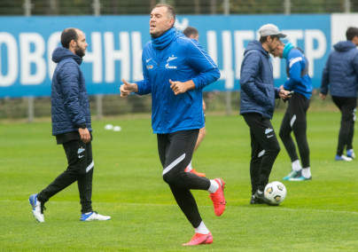 Тренировка «Зенита» перед матчем с «Уфой»