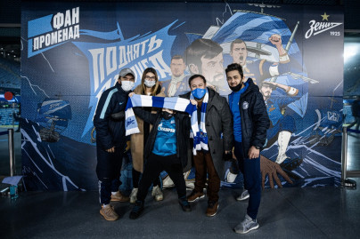 «Фан-променад» перед матчем Лиги Чемпионов УЕФА 2020/21, «Зенит» — «Лацио».