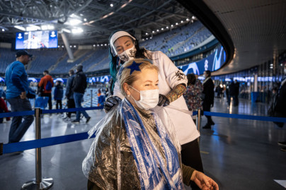 «Фан-променад» перед матчем Лиги Чемпионов УЕФА 2020/21, «Зенит» — «Лацио».