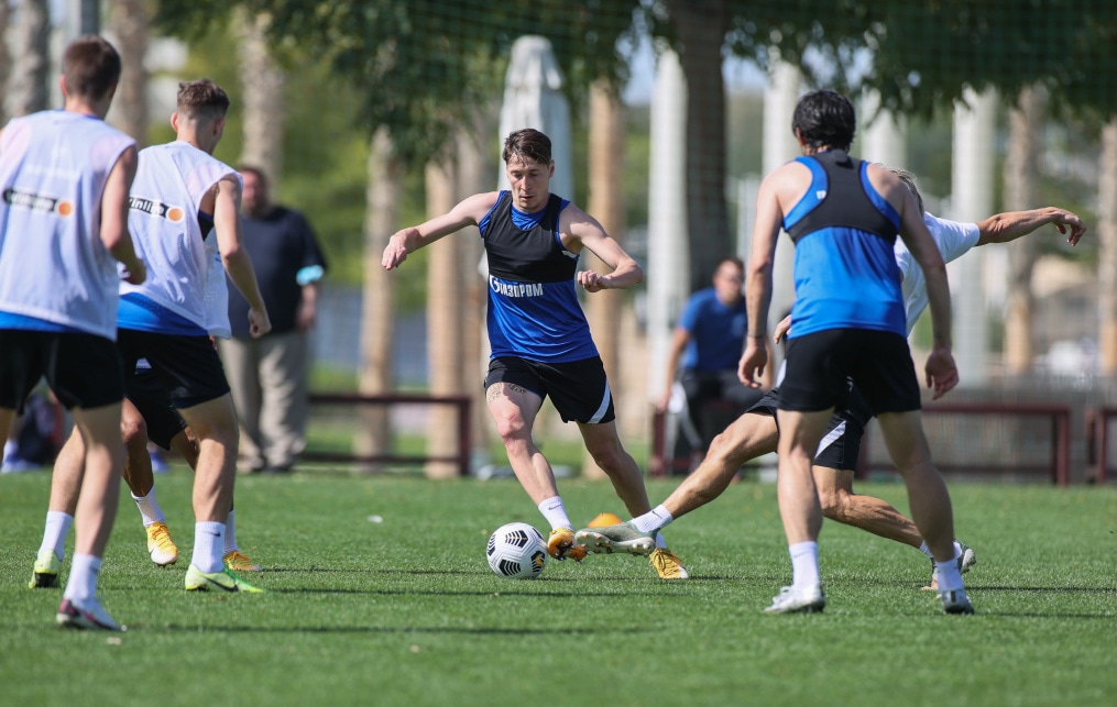 «Газпром»-тренировочные сборы «Зенита» в Дубае: 22 января, утренняя тренировка