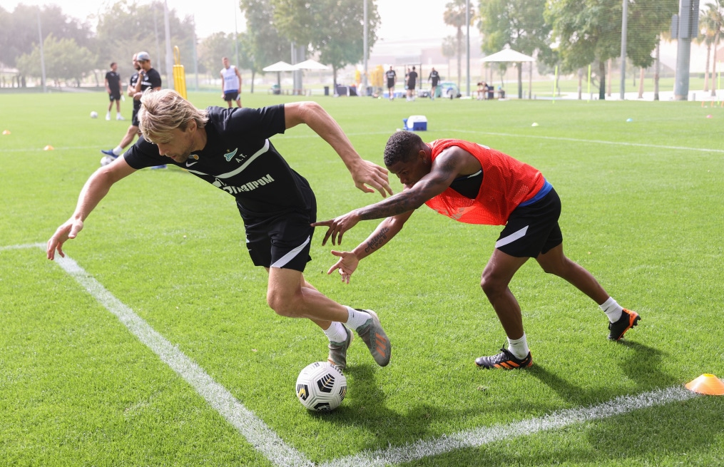 «Газпром»-тренировочные сборы «Зенита» в Дубае: 23 января, утренняя тренировка