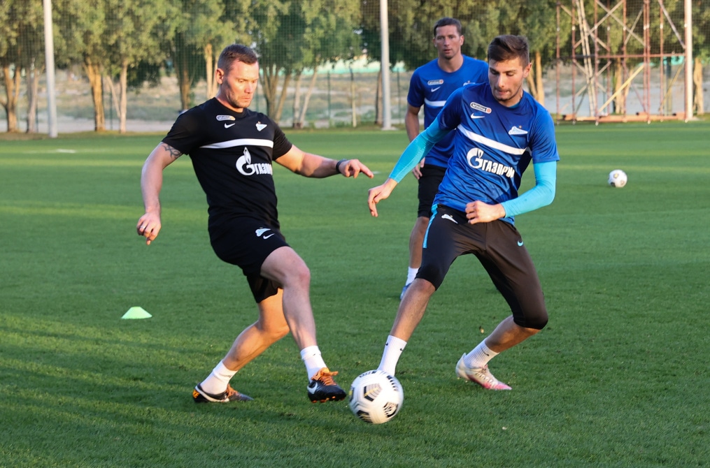«Газпром»-тренировочные сборы «Зенита» в Дубае: 31 января, вечерняя тренировка