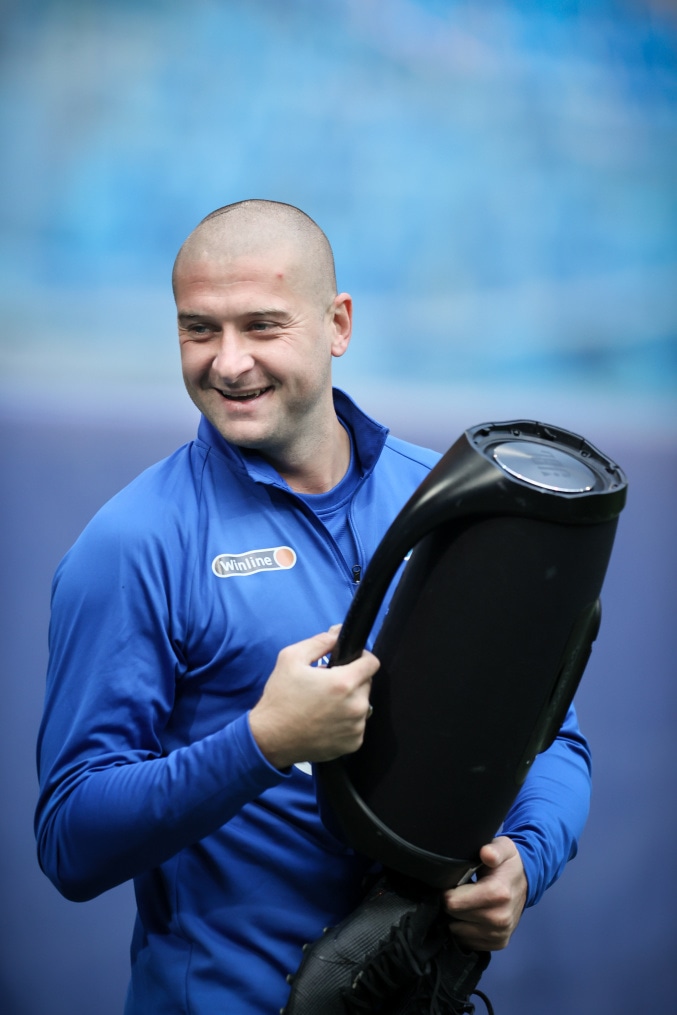 Сине-бело-голубые провели тренировку перед игрой с «Арсеналом» на «Газпром Арене»