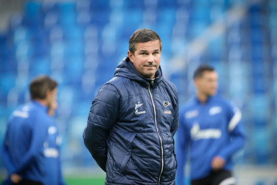 Сине-бело-голубые провели тренировку перед игрой с «Арсеналом» на «Газпром Арене»