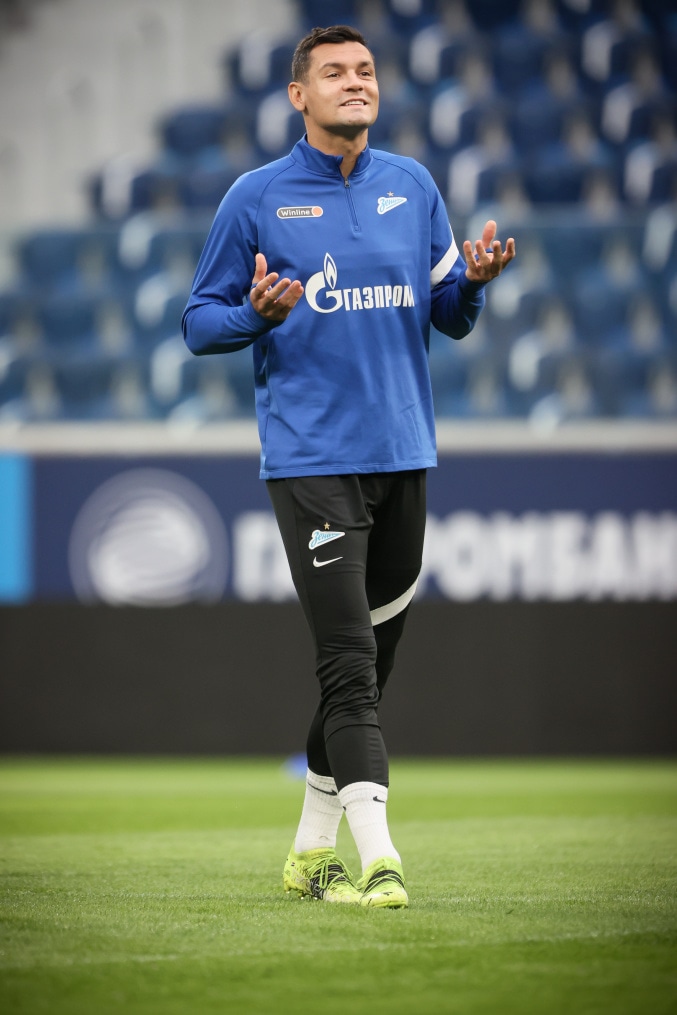 Сине-бело-голубые провели тренировку перед игрой с «Арсеналом» на «Газпром Арене»