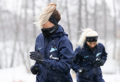 Тренировка женской команды перед матчем «Зенит» — «Рязань-ВДВ»