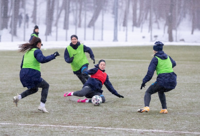 Тренировка женской команды перед матчем «Зенит» — «Рязань-ВДВ»