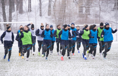 Тренировка женской команды перед матчем «Зенит» — «Енисей»