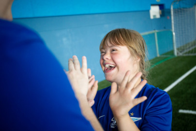 Сборы футболистов с синдромом Дауна на базе «Газпром»-Академии.