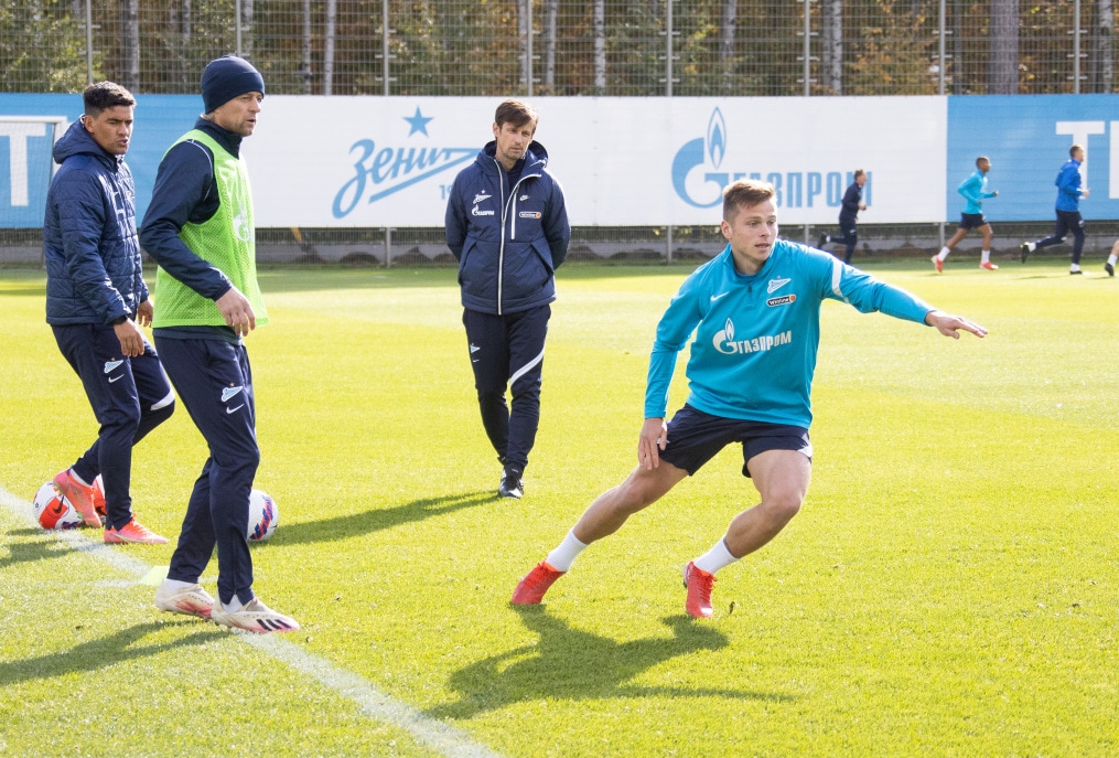 Тренировка «Зенита» перед матчем с «Крыльями Советов»