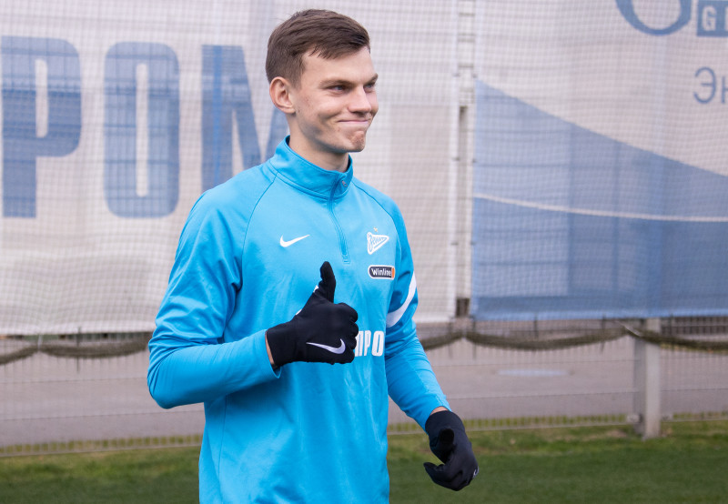 Тренировка «Зенита» перед матчем с «Арсеналом»