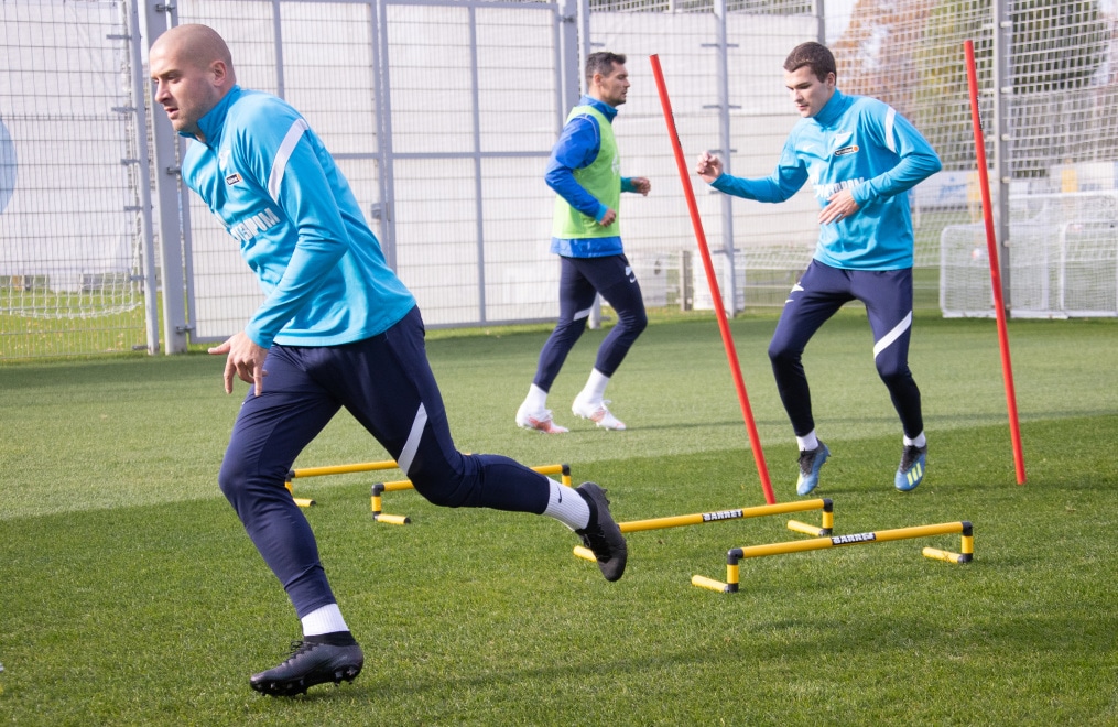 Тренировка «Зенита» перед матчем с «Арсеналом»