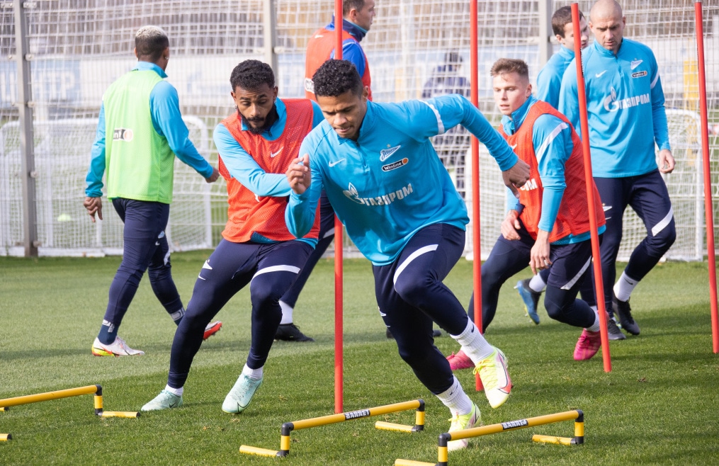 Тренировка «Зенита» перед матчем с «Арсеналом»