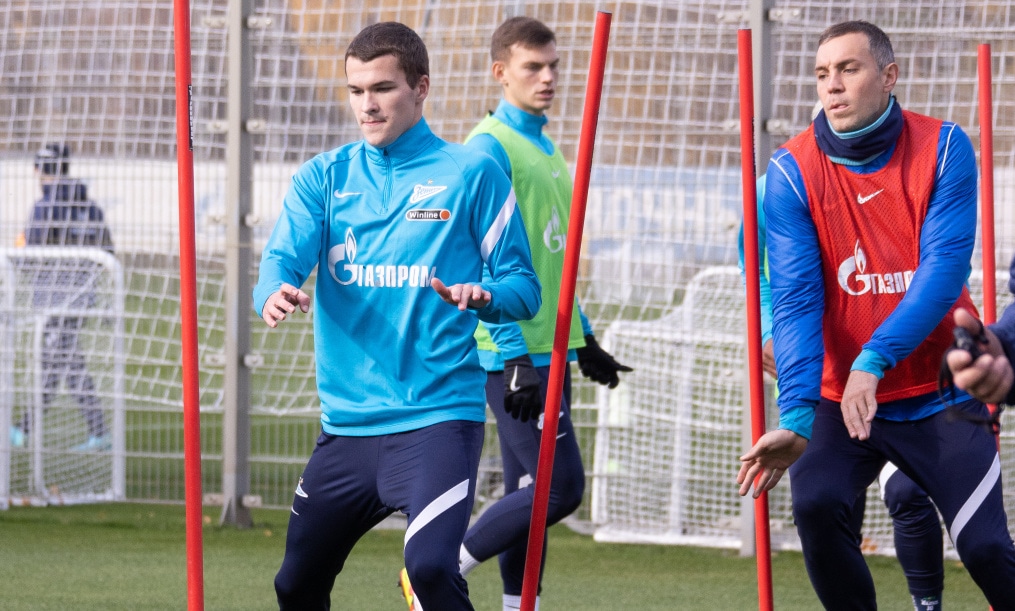 Тренировка «Зенита» перед матчем с «Арсеналом»