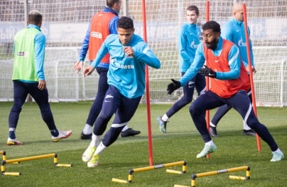 Тренировка «Зенита» перед матчем с «Арсеналом»
