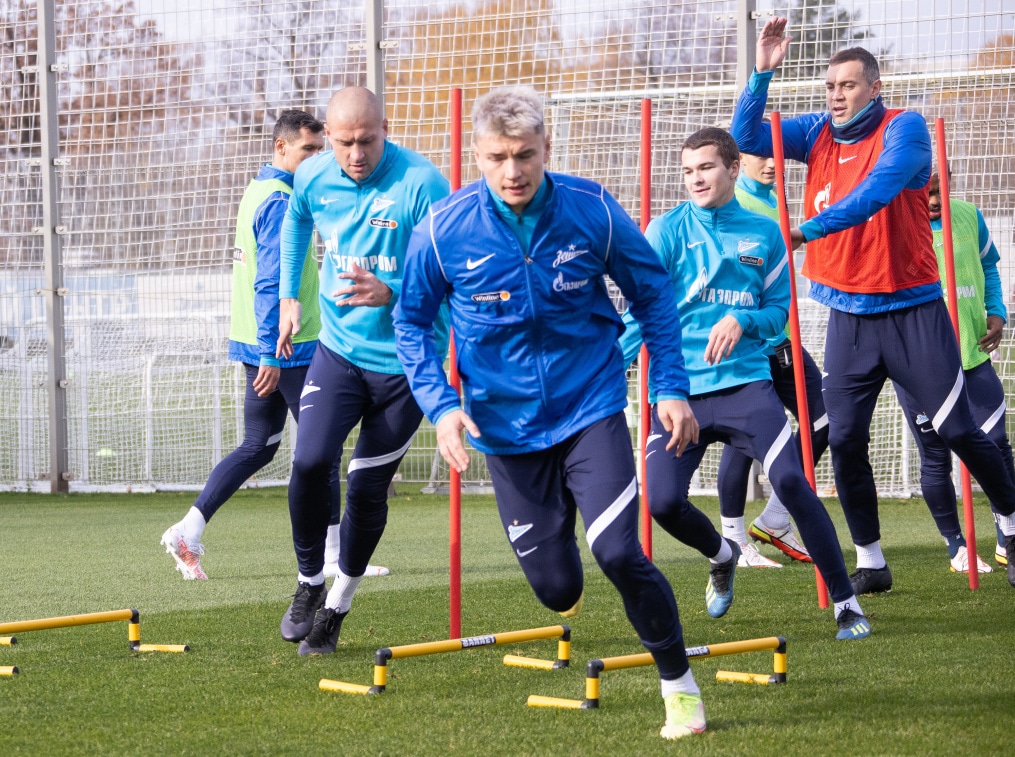 Тренировка «Зенита» перед матчем с «Арсеналом»