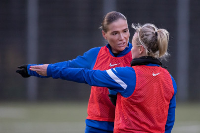 Women's team training before the match with Yenisei