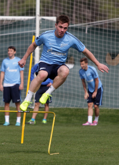 Тренировка «Зенита»-2 на сборе в Турции 6 марта 2015 года