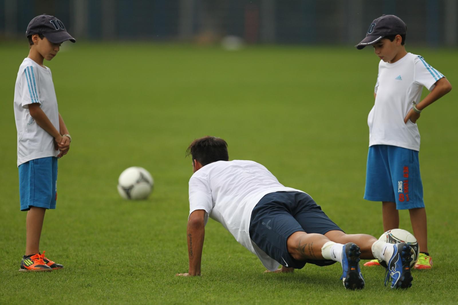 Тренировка перед матчем с ПФК ЦСКА