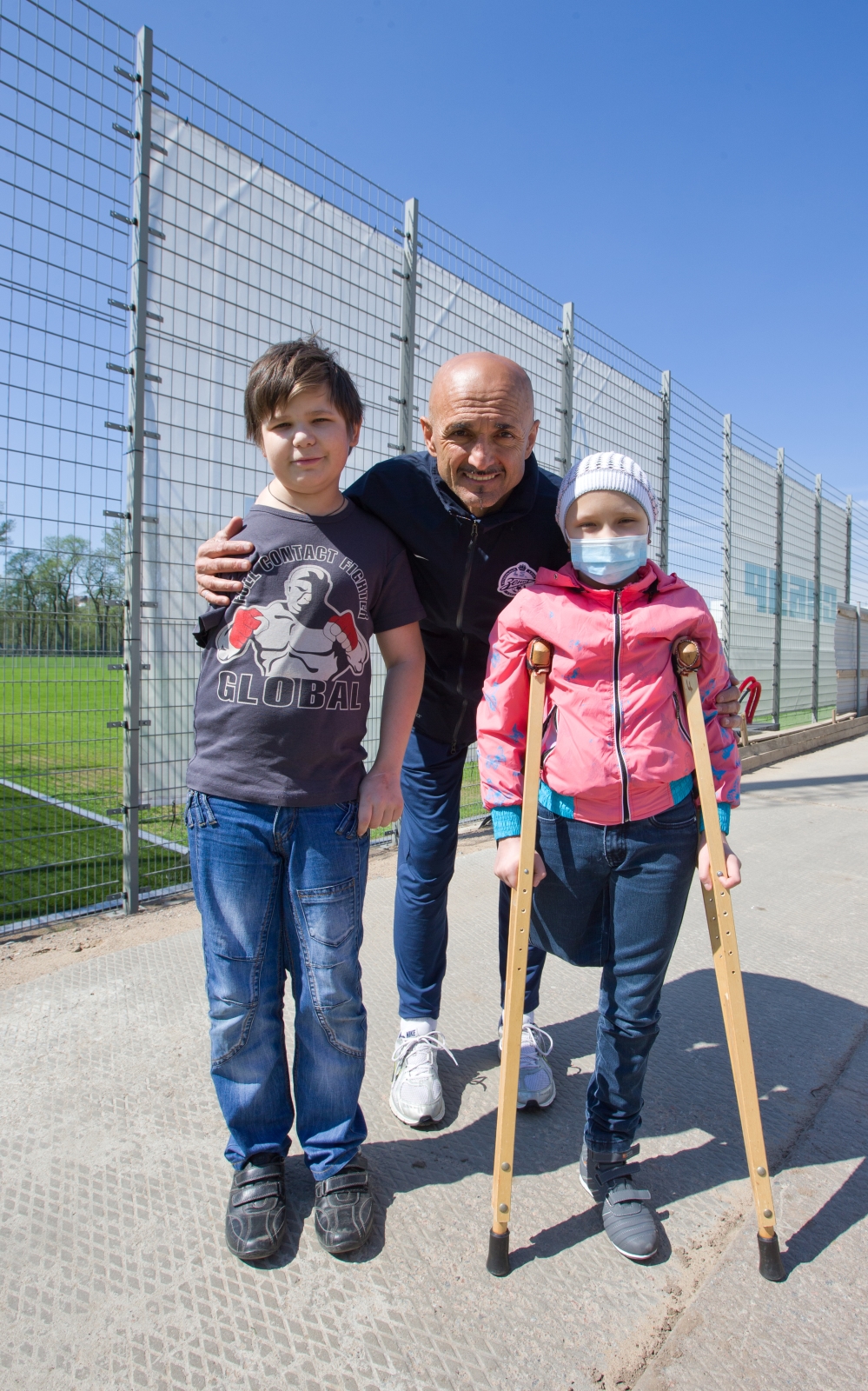 Светлана Лебедева и Георгий Авдоченок на базе Зенита