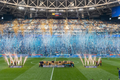 Празднование Чемпионства после матча «Зенит» — «Химки»