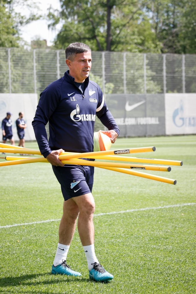 Первая тренировка основного состава «Зенита» после отпуска