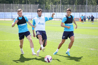 «Газпром» — тренировочные сборы в Петербурге: 23 июня, утренняя тренировка