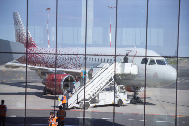 «Зенит» в «Пулково» перед вылетом на матч c ЦСКА