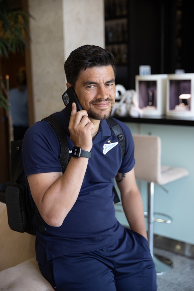 «Зенит» в «Пулково» перед вылетом на матч c ЦСКА