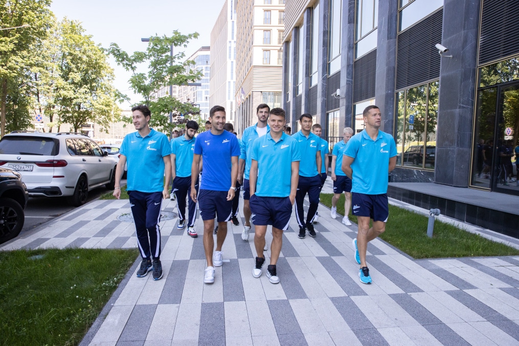 Прогулка «Зенита» перед матчем с ЦСКА