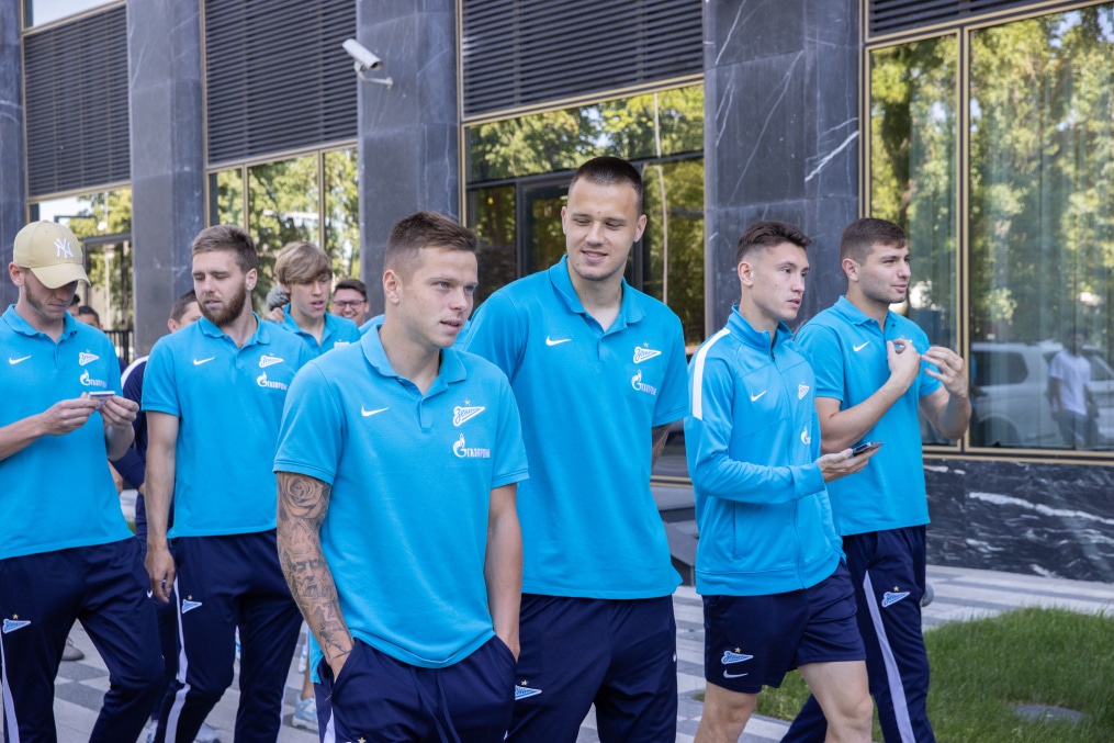 Прогулка «Зенита» перед матчем с ЦСКА