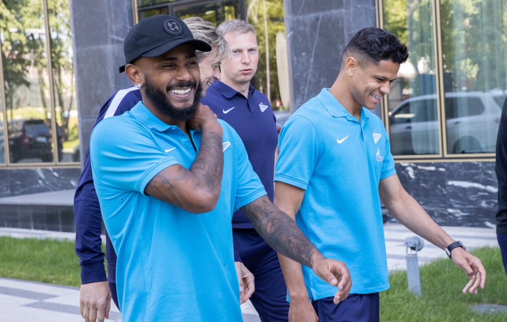 Прогулка «Зенита» перед матчем с ЦСКА