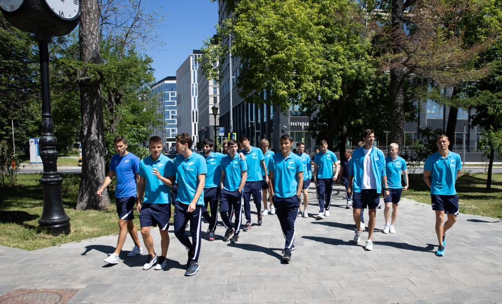 Прогулка «Зенита» перед матчем с ЦСКА