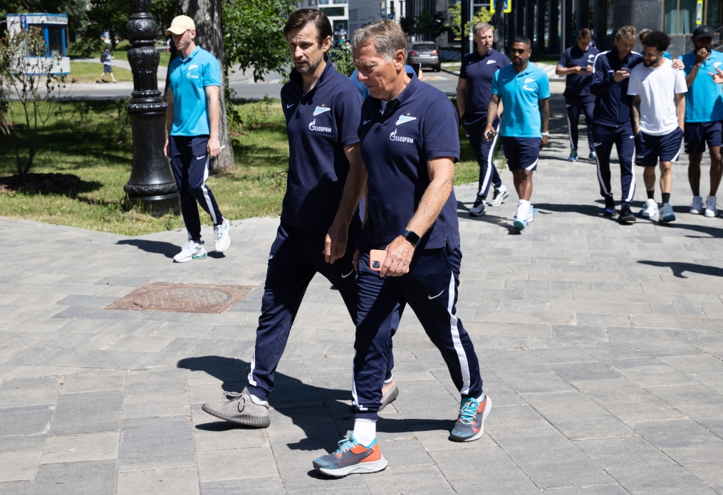 Прогулка «Зенита» перед матчем с ЦСКА