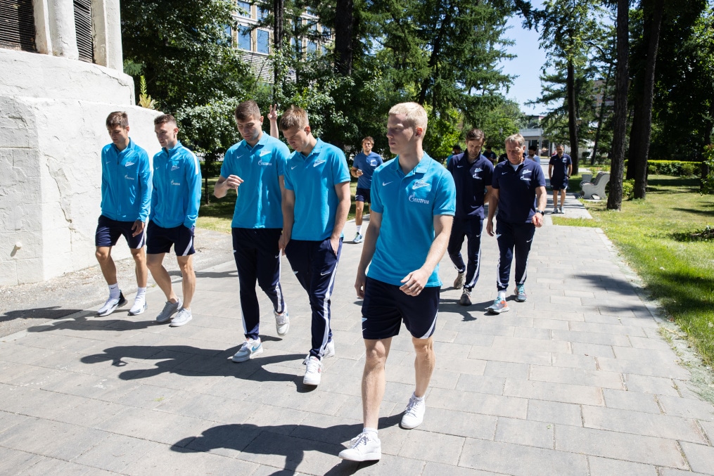 Прогулка «Зенита» перед матчем с ЦСКА