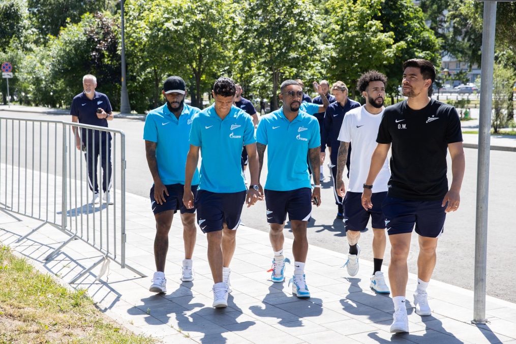 Прогулка «Зенита» перед матчем с ЦСКА