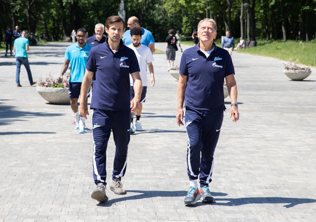 Прогулка «Зенита» перед матчем с ЦСКА
