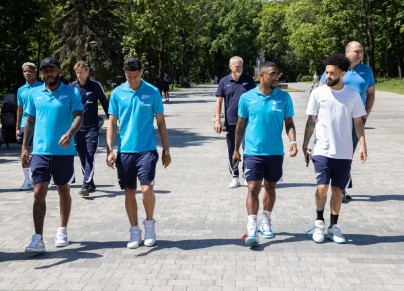 Прогулка «Зенита» перед матчем с ЦСКА