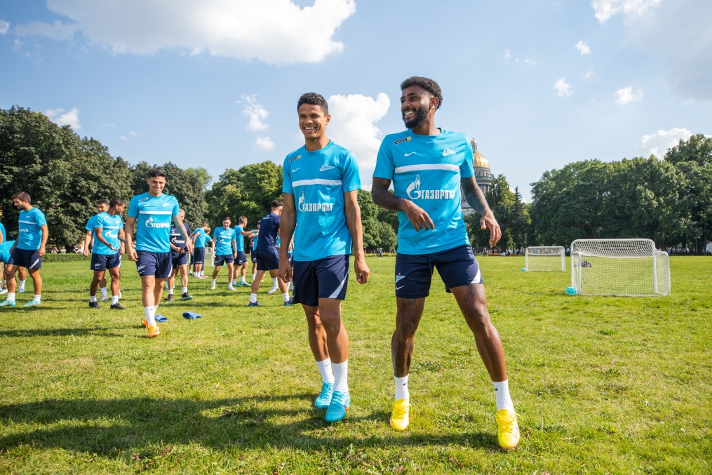 Открытая тренировка «Зенита» в Александровском саду